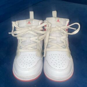 Jordan 1 Mid Sneaker School- Toddler 10C- University Red/White